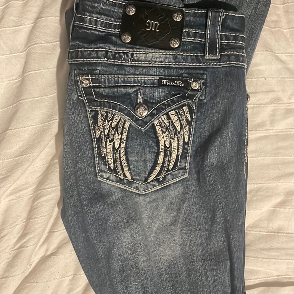 Miss me jeans with angel wings size 32 bootcut